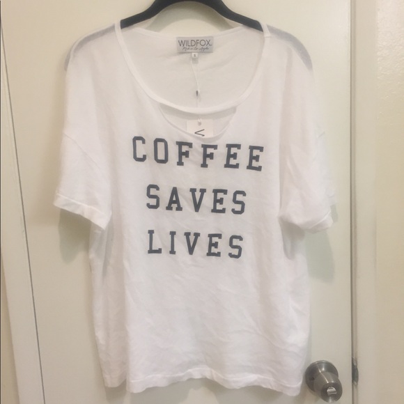 Download Wildfox Tops Wildfox Rivo Coffee Saves Lives Tee Tshirt Poshmark